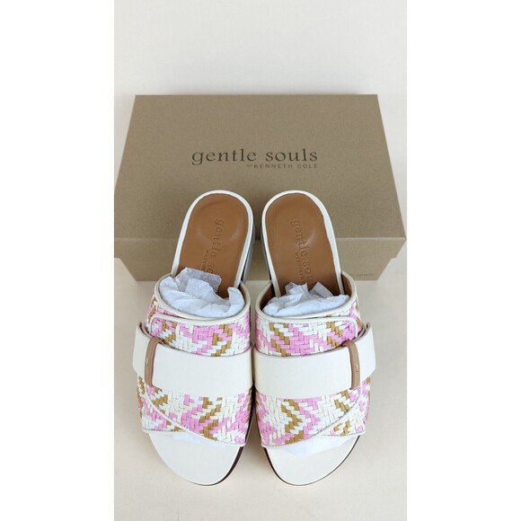 Gentle Souls Lavern Strap Slides Platform Sandal Womens 7.5M Pink Shoes $189 NWB - Picture 2 of 7